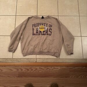 Lakers Beige Crewneck Sweater
